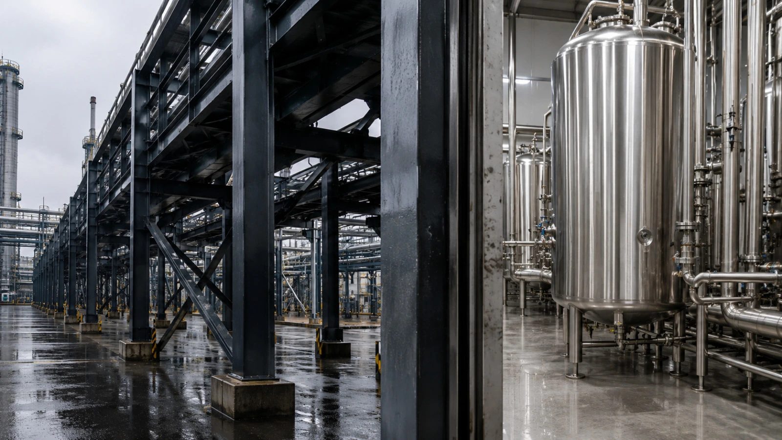 aco carbono ou aco inox para industria